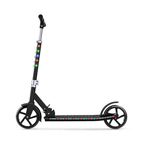Jetson 2-Wheel Kick Scooter, Sturdy Wide Deck, Height Adjustable Handlebar, Rear Brake, Easy-Folding Mechanism, 8 inch wheels