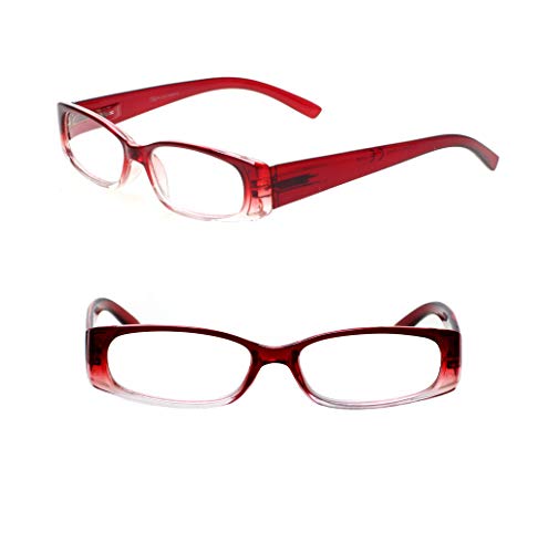 5 Pack Spring Hinge Reading Glasses Rectangular Fashion Quality Readers for Men and Women (5 Pack Mix, 1.25)Medium