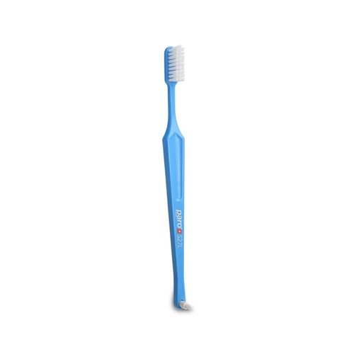 Paro S27L Toothbrush | Small Brush Head Toothbrush with Soft Bristles and Exchangeable Interdental Space F | 3 Rows 27 Tufts for Thorough Cleaning and Gum Care | 12 Pack
