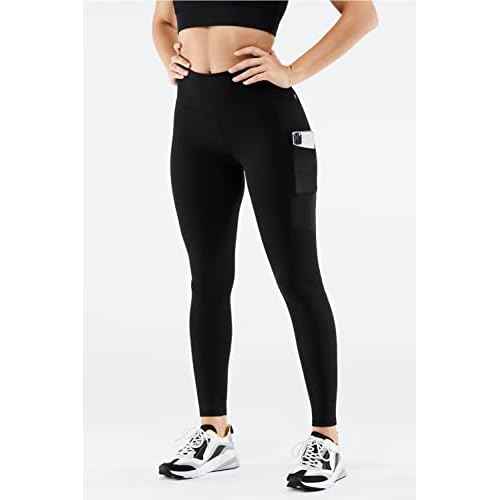 Fabletics Women's On-The-Go PowerHold High-Waisted Legging, Workout, Yoga, Maximum Compression, Flattering
