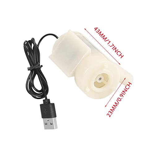SIPYTOPF 3Pcs DC 3-5V USB Micro Submersible Mini Water Pump for Aquariums Fish Tank Pond Fountain Hydroponics Garden (White)