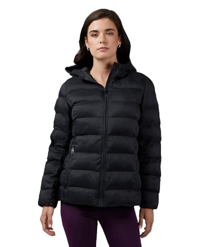 32 Degrees Heat Women’s Lightweight Packable Hooded Jacket – Water Resistant Travel Puffer