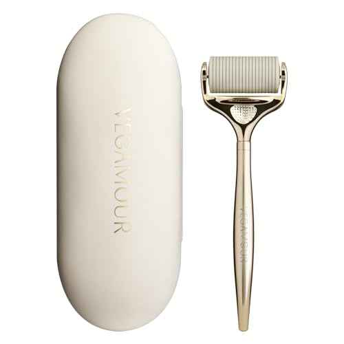VEGAMOUR GRO+ Advanced Dermaroller | 1,200 Microneedle 0.25mm Scalp Tool | Gently Exfoliates the Scalp | Wide Head for Maximum Coverage