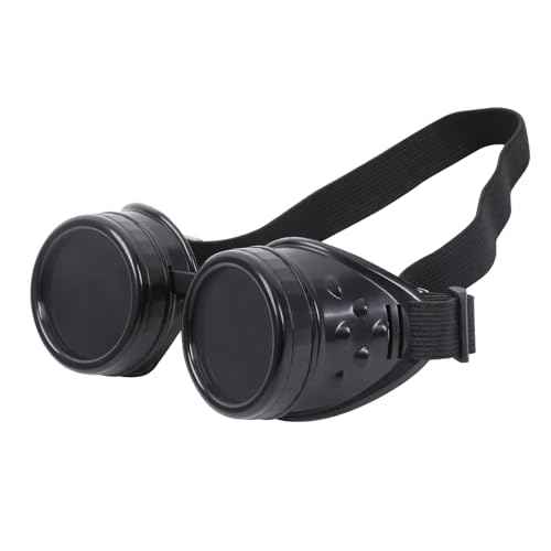 Adjustable Vintage Steampunk Goggles - Mad Scientist Style Gothic Glasses for Cosplay & Halloween Costumes