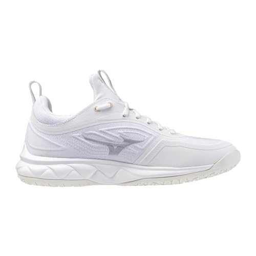 Mizuno Wave Luminous Women's Volleyball Shoe | Womens Indoor Court Shoe | White/Pink | US Women's 13.5