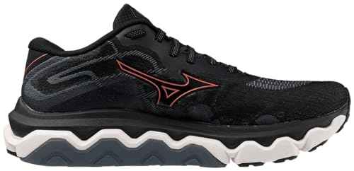 Mizuno Women's Wave Horizon 7 Running Shoe | Support Running Shoe | Black/Dubarry | US 6