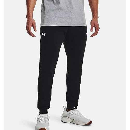 Under Armour Men's Project Rock Terry Joggers (as1, Alpha, m, Regular, Regular, Black/White - 002)