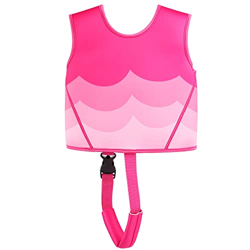 INIGGII Toddler Swim Vest, Swim Jacket for Kids, Infant Swim Trainer Vest with Adjustable Safety Strap