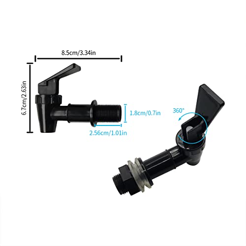 2 Pcs Replacement Cooler Faucet, Reusable Spigot Spout Water Beverage Lever Pour Dispenser Valve Water Crock Water Tap, BP...