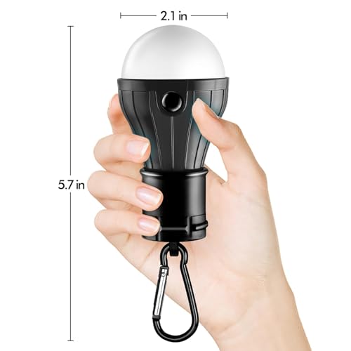 FLY2SKY Portable LED Tent Lamp Emergency Lights with Hook, Hurricane Bulb Lantern Equipment for Camping, Hiking, Backpacki...