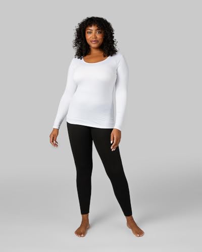 32 Degrees Heat Women’s Lightweight Baselayer Scoop Top – Thermal Long Sleeve Shirt for Cold Weather