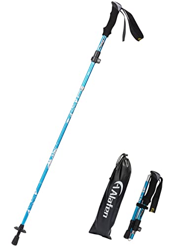 A ALAFEN Lightweight Collapsible Trekking Pole - 7075 Aluminum Adjustable Walking Stick for Hiking & Travel, Foldable Quic...