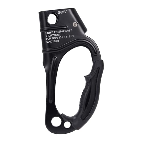 SOB Hand Ascender, Rock Climbing Tree Arborist Rappelling Gear Equipment Rope Clamp for 10~13MM Rope
