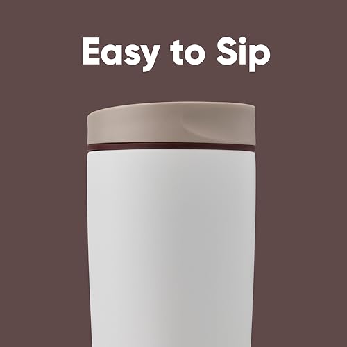 Owala SmoothSip Slider Insulated Stainless Steel Coffee Tumbler, Reusable Iced Coffee Cup, Hot Coffee Travel Mug, BPA Free...