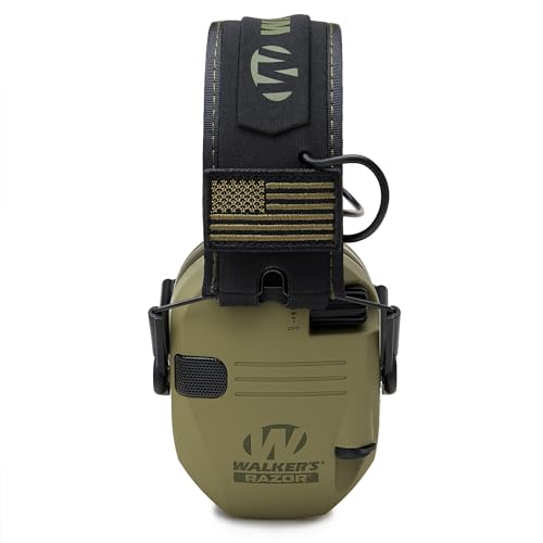 Walker's Razor Slim Ultra Low Profile Compact Design Adjustable Range Shooting Hunting Hearing Protection Electronic Earmuffs