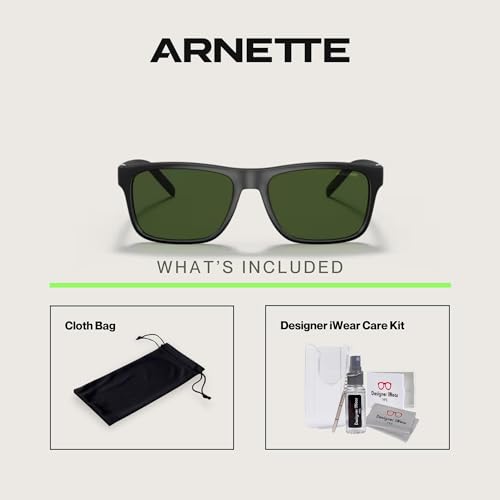 ARNETTE Bandra AN4298 Square Sunglasses for Men +BUNDLE with ACCESSORY EYEWEAR KIT