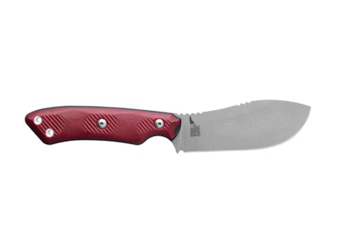 Tops Knives Camp Creek Fire Edition Full Tang Fixed Blade- Tumble Finish Blade Finish- Black Leather Sheath w/Dangler (Re...