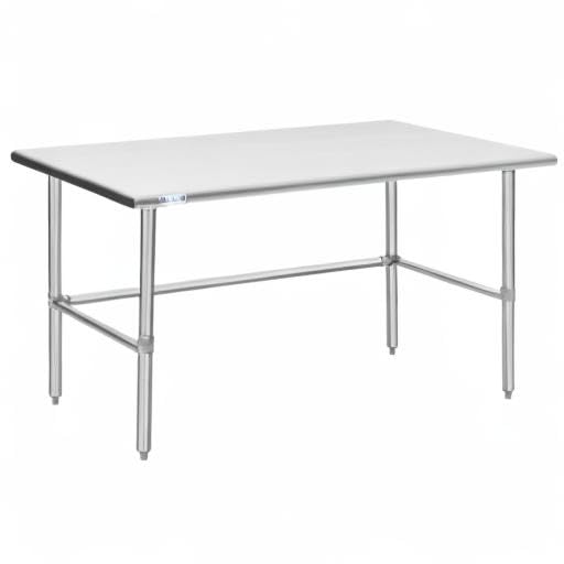 HALLY Open Base Stainless Steel Table 30 x 60 Inches, NSF Commercial Heavy Duty Prep & Work Table with Galvanized Legs for Restaurant, Home and Hotel