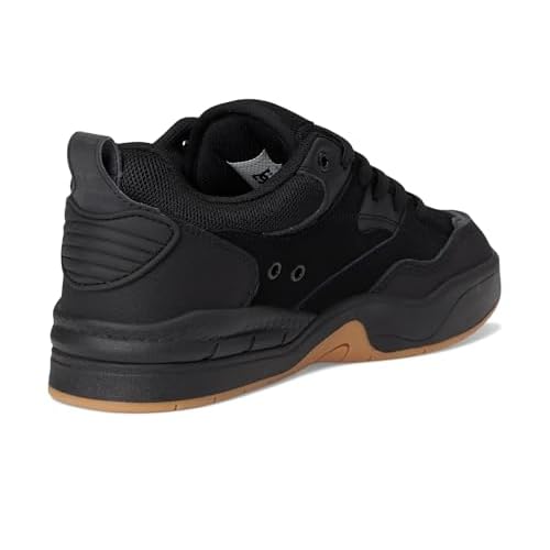 DC Men's Ascend Skate Shoe, Black/Black/Gum, 9