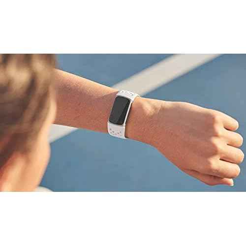 Fitbit Charge 5 Sport Accessory Band, Official Product, Frost White, Small