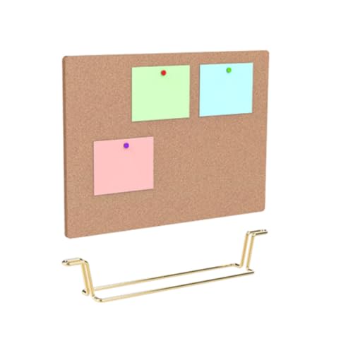 TOYANDONA Cork Board Bulletin Board with Metal Stand, Wooden Pin Notice Message Pin Board Desktop Memo Board for Home Offi...