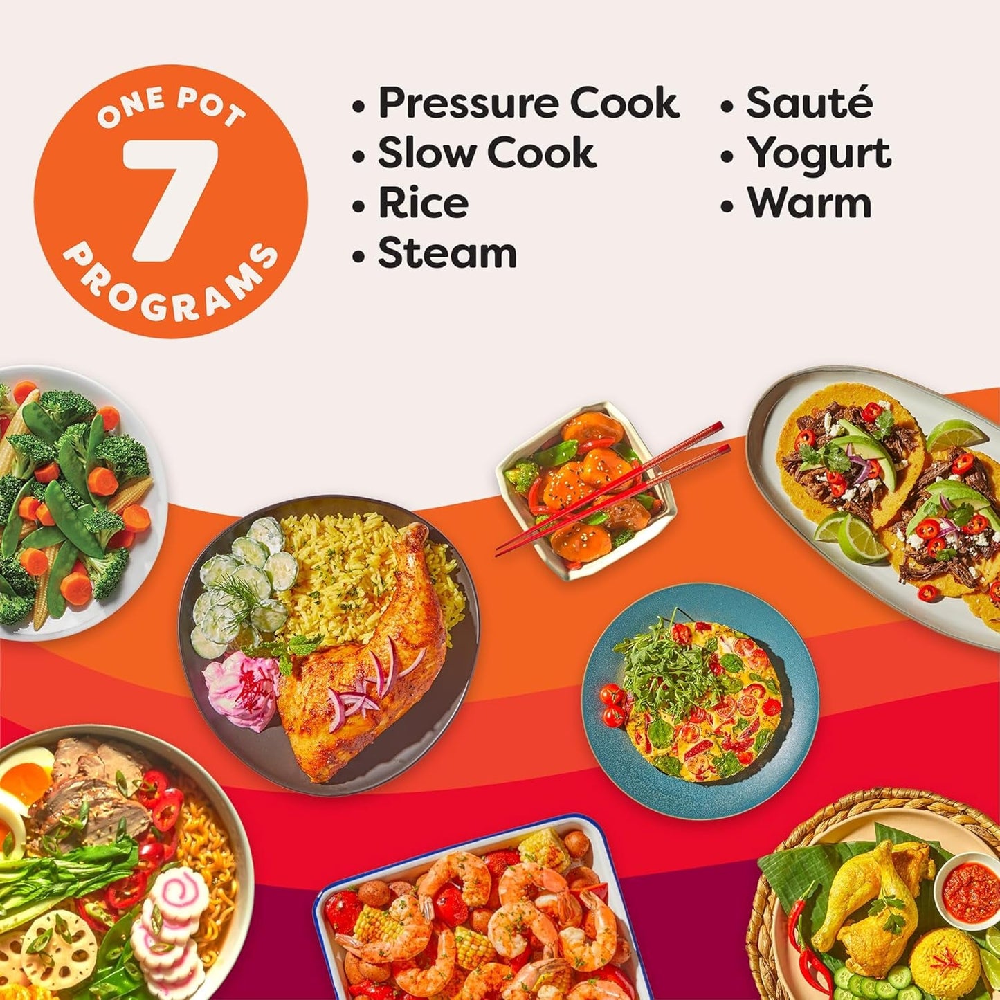 Duo 7-In-1 Electric Pressure Cooker, Slow Cooker, Rice, Steamer, Sauté, Yogurt Maker, Warmer & Sterilizer, Includes App with over 800 Recipes, Stainless Steel, 6 Quart
