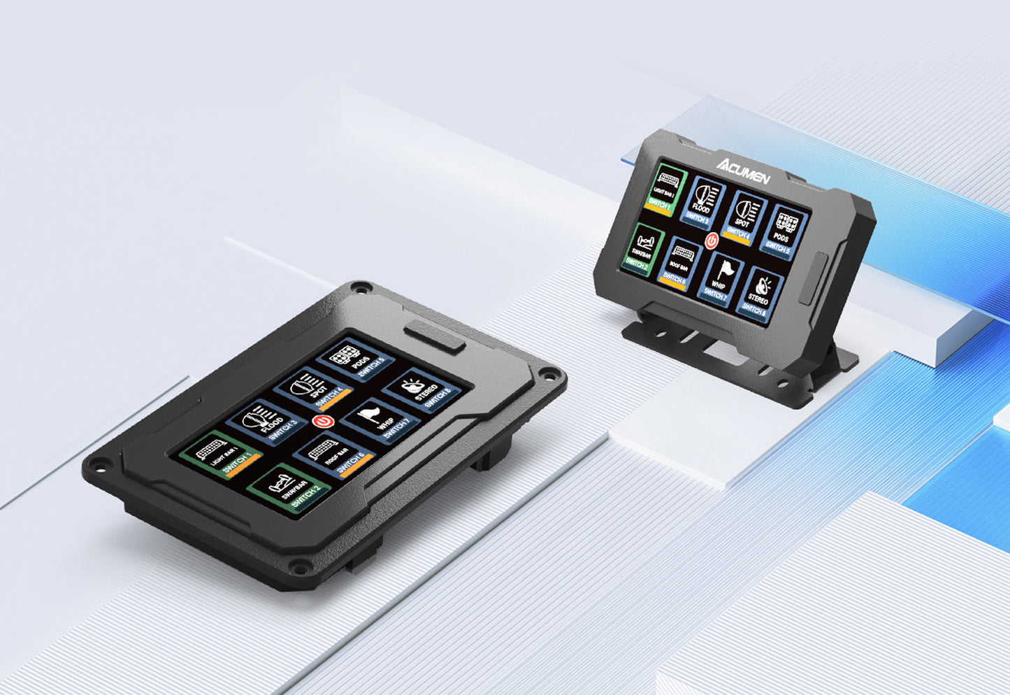 The Legend Panel with 4.3-inch Touchscreen for 8-Gang in-Car Power Switch Box