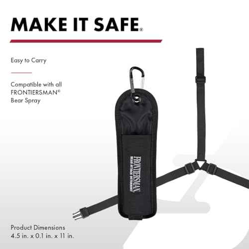 Sabre Frontiersman Bear Spray Holster for 7.9 & 9.2 Oz. Canisters, Nylon Chest, Belt, Waist, & 3-in-1 Options Available, Adjustable Straps, Strong Elastic Prevents Canister Loss, Hook & Loop Design