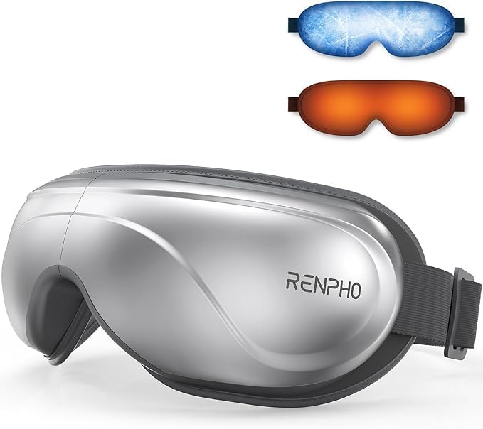 RENPHO Eye Massager with Heat and Cooling, Valentines Day Birthday Gifts for Mom Dad Women Men Heated Eye Mask for Reduce Strain Improve Sleep Eyeris 2