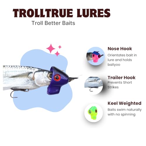 TROLLTRUE Lures Rigging | A Compliment to TrollTrue Brand Lures | Easy, Fast, and Consistent Way to Rig Ballyhoo and Cigar...