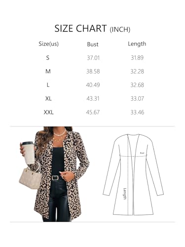 Women Loose Casual Long Sleeved Open Front Breathable Cardigans
