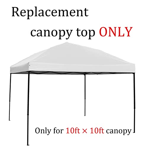 Replacement Canopy Top, 10' x 10' Pop-Up Cover for Canopy Straight Leg Tent Cover for Outdoor Garden Patio Camping Sun Sha...