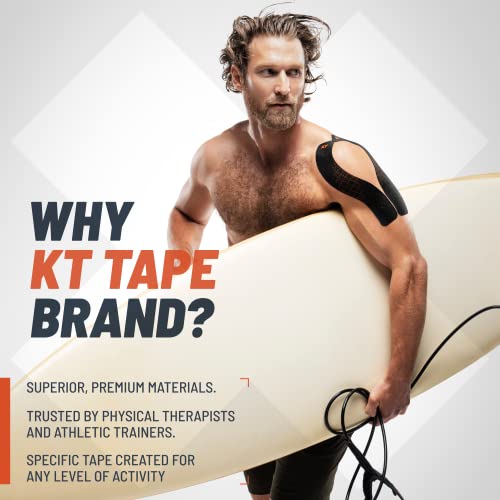 KT Tape Pro Extreme Therapeutic Elastic Kinesiology Sports Tape, 20 Pre Cut 10 inch Strips, 100% Synthetic Water Resistant...