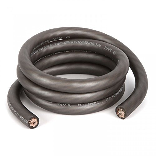 Nvx Xw0Gr5 100% Tinned Ofc Power And Ground True Awg Wire (Gray, 0 Gauge 5Ft)