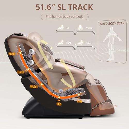 MYNTA 2025 4D Massage Chair for Full Body, 4D+2D Dual Mechanism with Waist & Shawl Heating, Zero Gravity Recliner Foot & C...