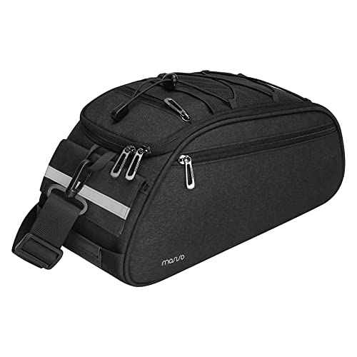 MOSISO Bike Rack Bag, Waterproof Bicycle Trunk Pannier Rear Seat Pouch Cycling Bike Carrier Backseat Storage Luggage Saddle Shoulder Bag