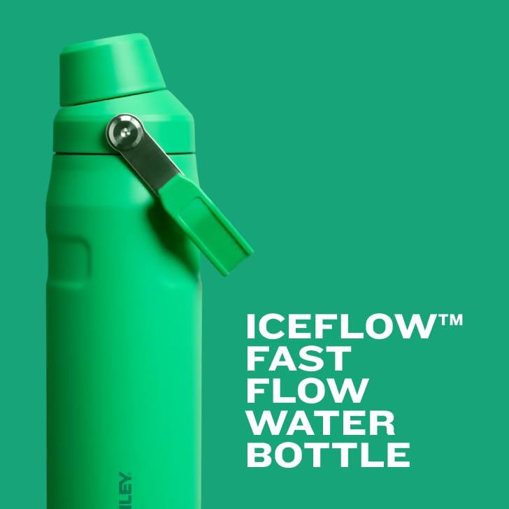 Stanley IceFlow Fast Flow Water Bottle | Angled Spout Lid | Lightweight & Leakproof for Travel & Sports | Insulated Stainl...
