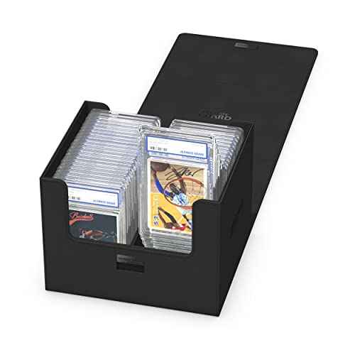 Ultimate Guard Minthive 30+, Deck Case for 30 Magnetic Card Cases, Perfect Storage for Graded Cards, Black, Secure Closure & Snaplock Mechanism