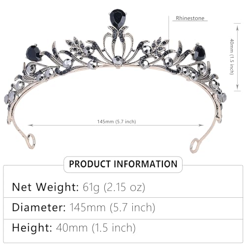 HEWEICSY Tiaras and Crowns for Women,Wedding Tiara for Women Royal Queen Crown Headband Metal Princess Tiara for Bride Bir...