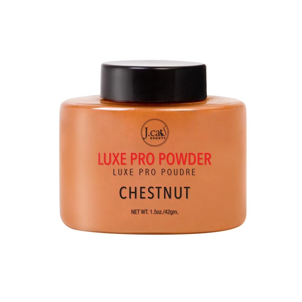 J.Cat Beauty Luxe Pro Makeup Setting Powder, Matte Finish, Helps Absorb Oil and Minimizes Pores, Suitable for Baking, Shade Ches