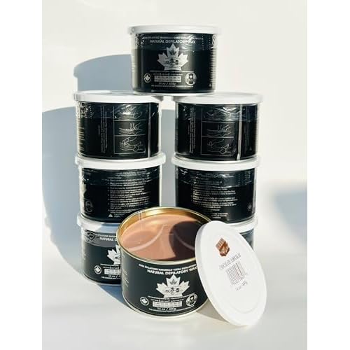 Natural Chocolate Soft Wax for Sensitive Skin in 14 oz. - 8 cans