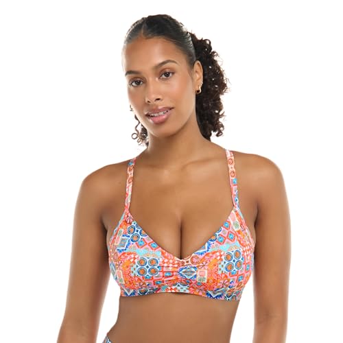 Body Glove Womens Drew D, Dd, E, F Cup Bikini Top Swimsuit with Adjustable 2-Way Back Detail