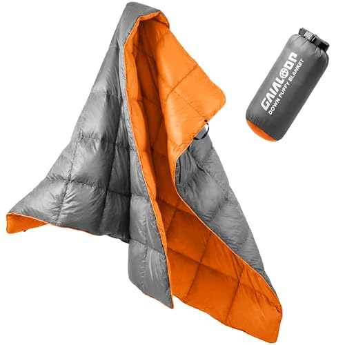 Gaialoop Down Puffy Blanket for Car Camping Outdoor Travel Backpacking, Duck Down Lightweight Portable Soft Warm Cozy Camp...
