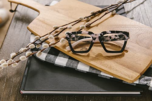 Oprah's Favorite Things Take a Bow Oversized Square Blue Light Blocking Reading Glasses