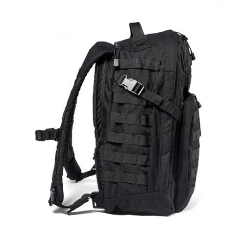 5.11 Tactical Rush 24 2.0 Backpack Bundle with Adjustable Uniform Hat, Black – Rugged 37L Tactical Pack and Cap Combo for ...