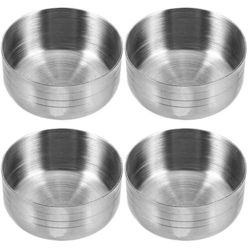 DECHOUS 4Pcs Stainless Steel Cocktail Shaker Lid Replacement Fit for 350ml Shaking Cup - Cocktail Shaker Lids for Home Bar...