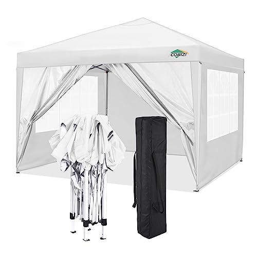 COBIZI 10x10 Pop Up Canopy Tent with 4 Sidewalls Party Tents for Parties Weddings Backyard Waterproof Commercial Instant O...