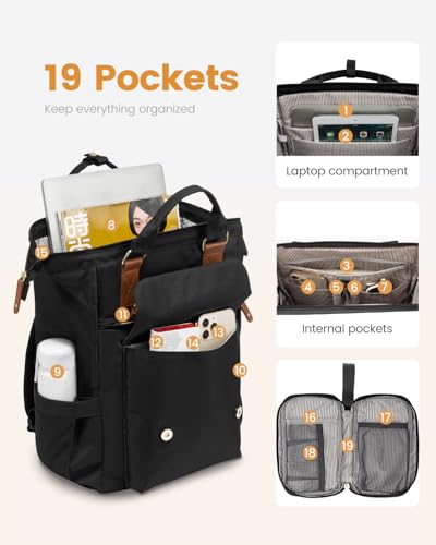 LOVEVOOK Laptop Backpack for Women, School Backpack for Teen Girls, Work Travel Backpack Purse, Commuter Business Computer...