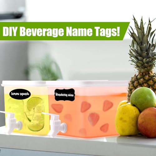 Zhehao 5 Pack Drink Dispenser for Fridge 1.32 Gallon Clear Beverage Dispenser with Leak Proof Spigot Plastic Iced Juice Le...