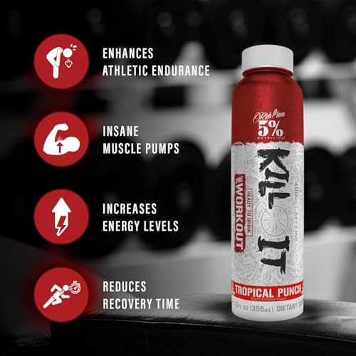 5% Nutrition Kill It Ready-to-Drink High Stim Pre Workout | 400mg Caffeine Energy Drink | Extreme Pump, Endurance, Focus &...